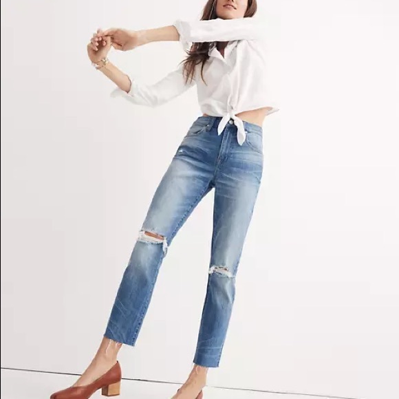 Madewell Denim - Madewell high rise slim crop boyjean